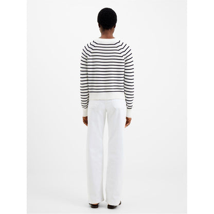 White-Blue - Pack Shot - French Connection Womens-Ladies Lillie Mozart Cotton Jumper
