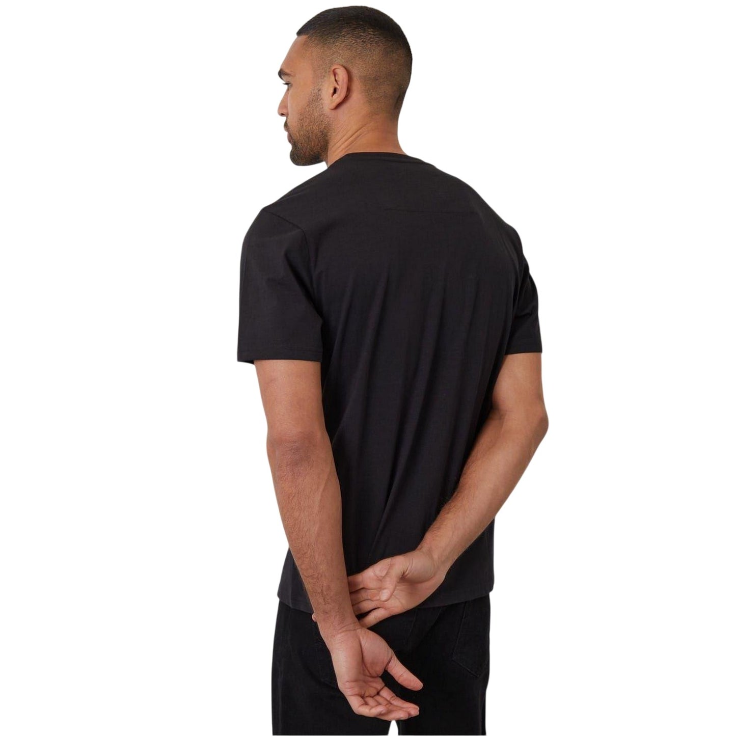 Black - Back - Threadbare Mens Chest Pocket Regular T-Shirt