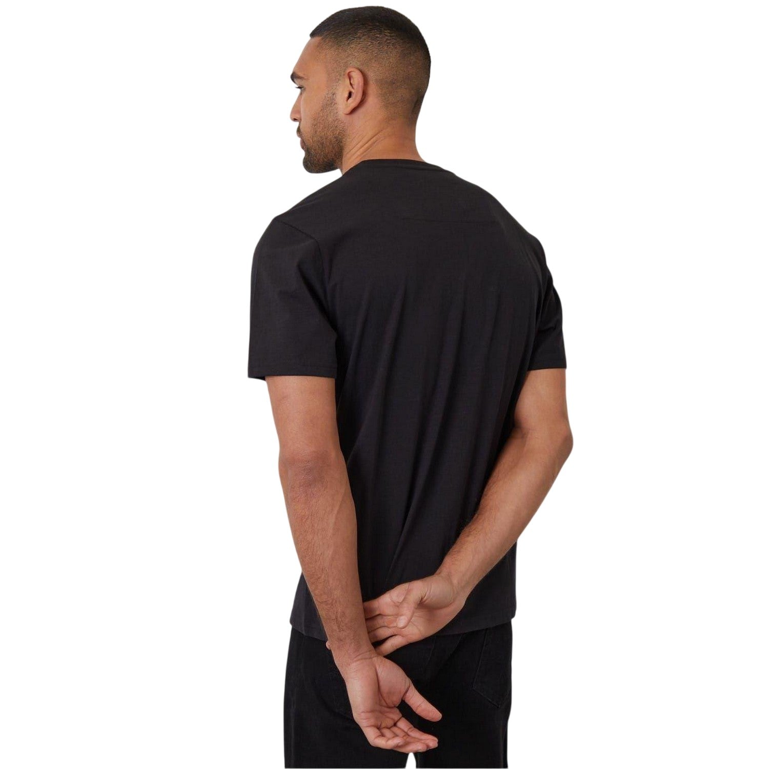 Black - Back - Threadbare Mens Chest Pocket Regular T-Shirt
