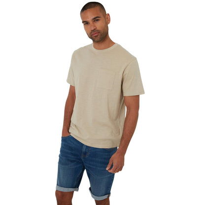 Stone - Front - Threadbare Mens Chest Pocket Regular T-Shirt