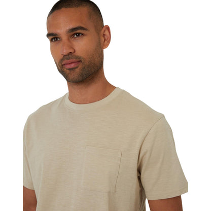 Stone - Side - Threadbare Mens Chest Pocket Regular T-Shirt