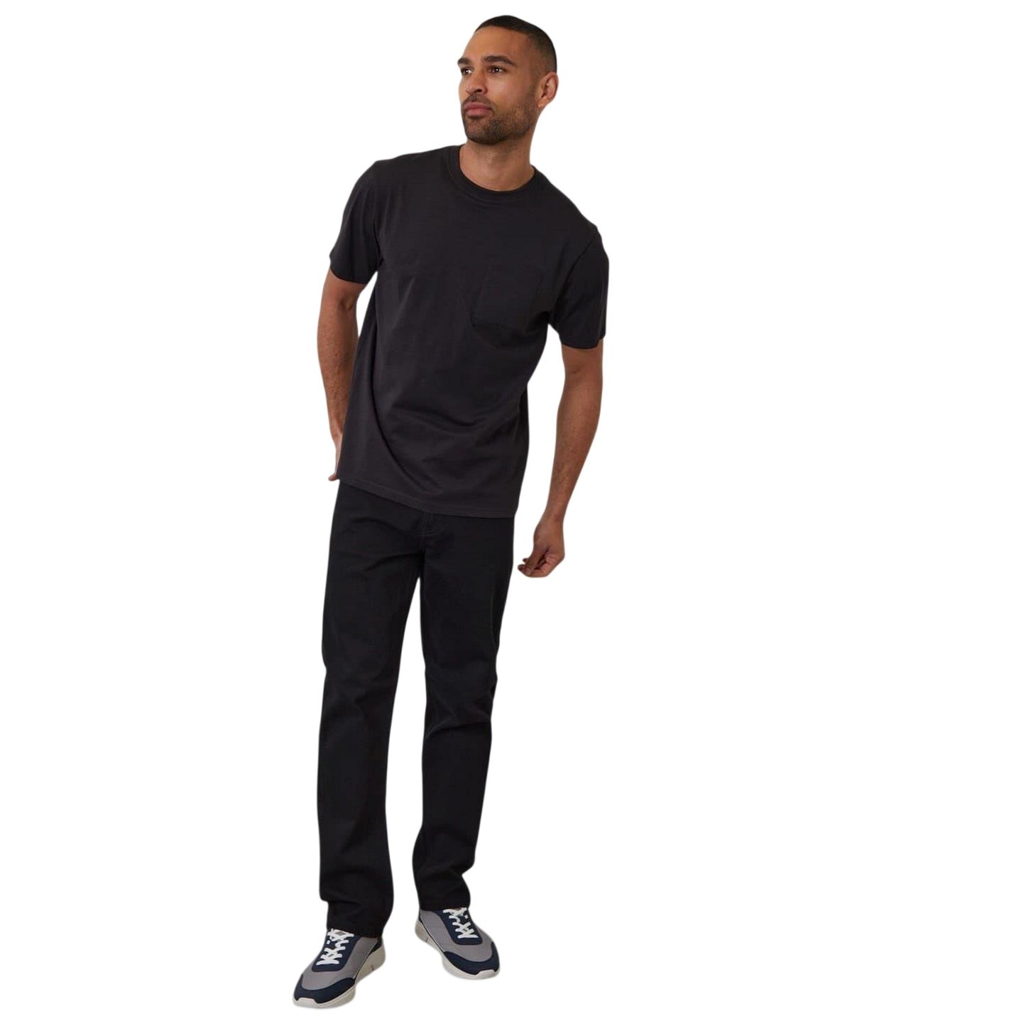 Black - Lifestyle - Threadbare Mens Chest Pocket Regular T-Shirt