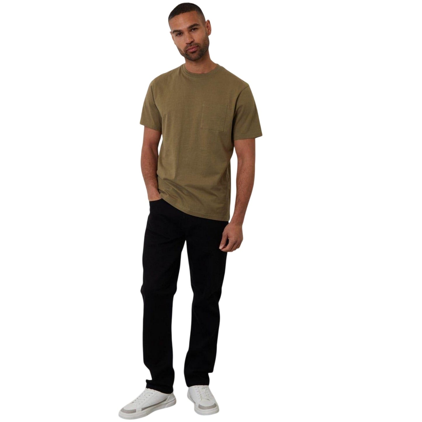 Khaki Green - Lifestyle - Threadbare Mens Chest Pocket Regular T-Shirt