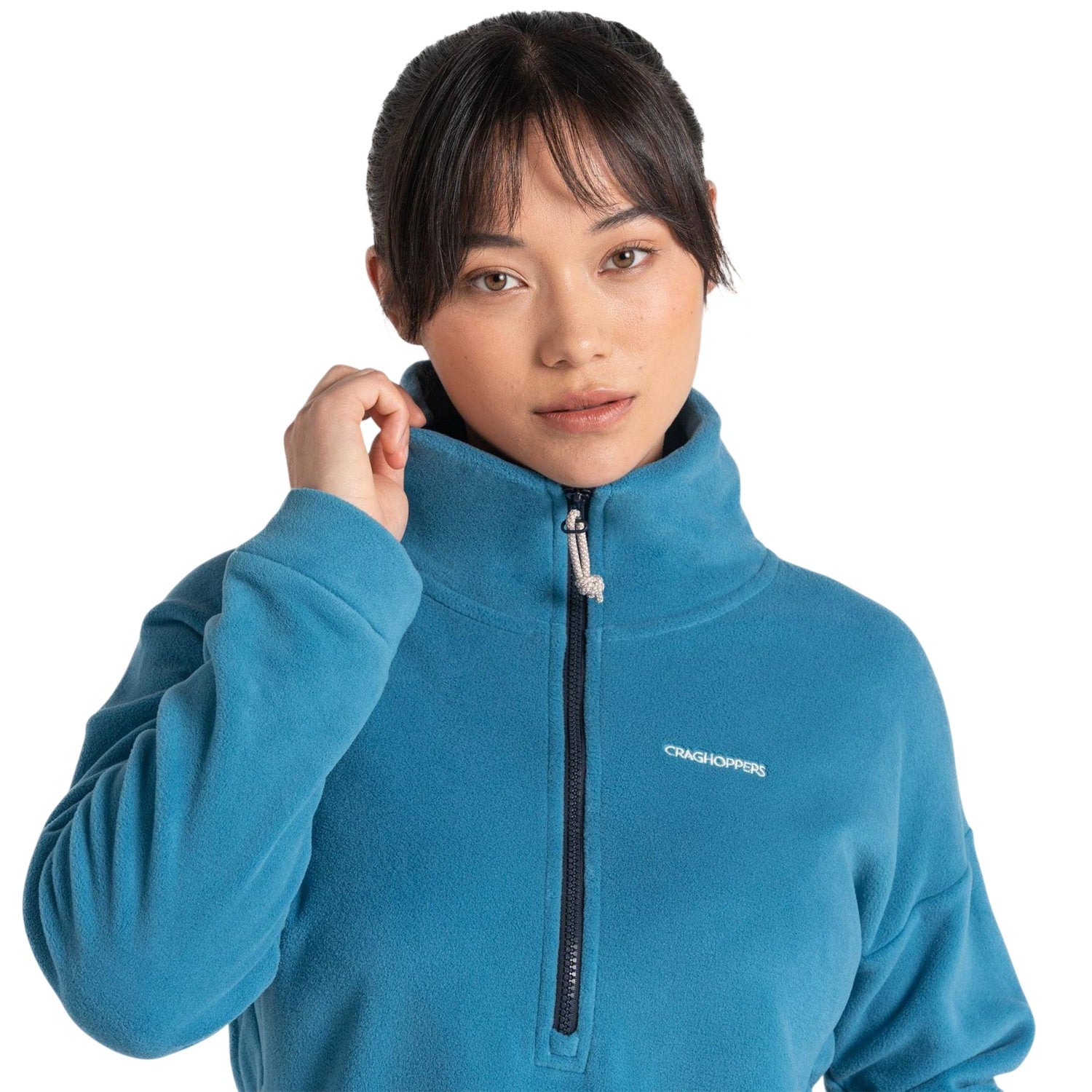 Tay Blue - Side - Craghoppers Womens-Ladies Caprice Quarter Zip Fleece