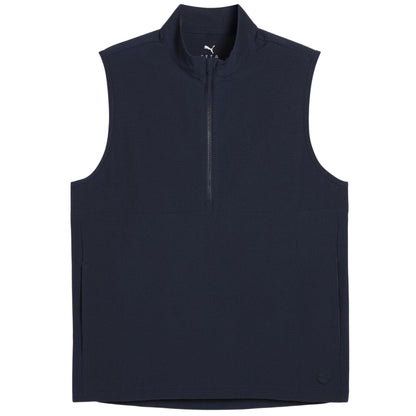 Deep Navy - Front - Puma Mens Ripguard Performance Sleeveless Polo Shirt