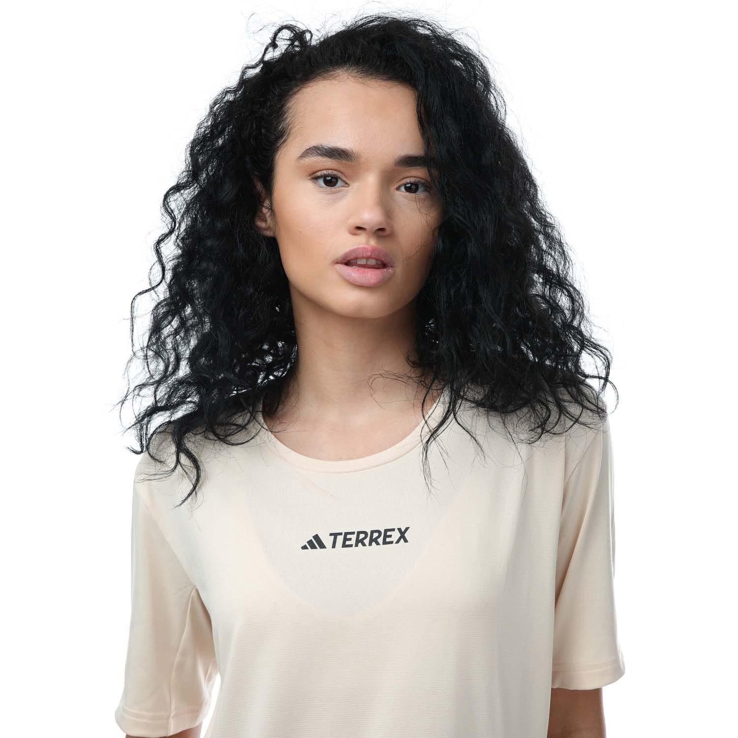 Sand - Side - Adidas Womens-Ladies Terrex T-Shirt