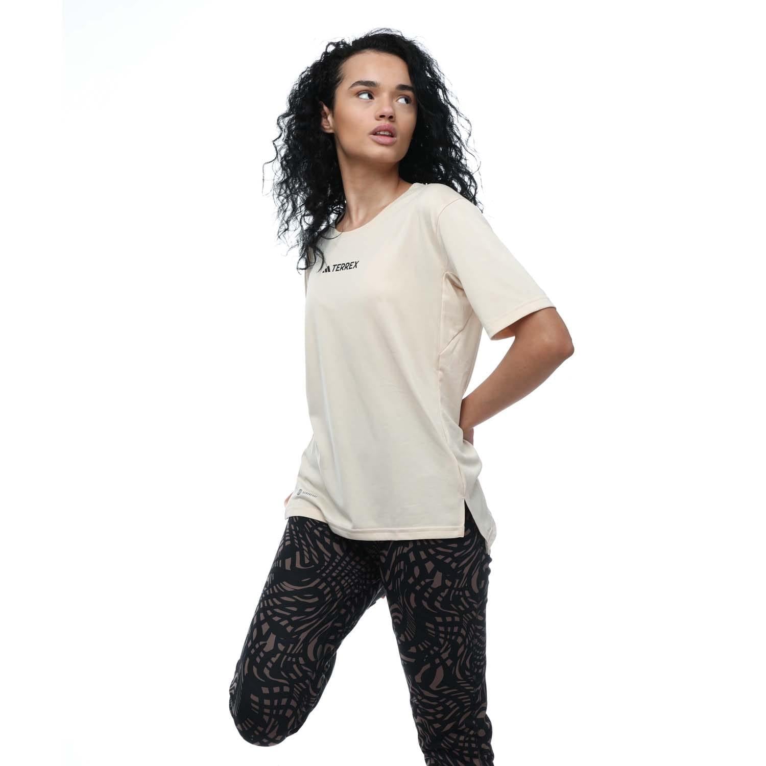 Sand - Lifestyle - Adidas Womens-Ladies Terrex T-Shirt