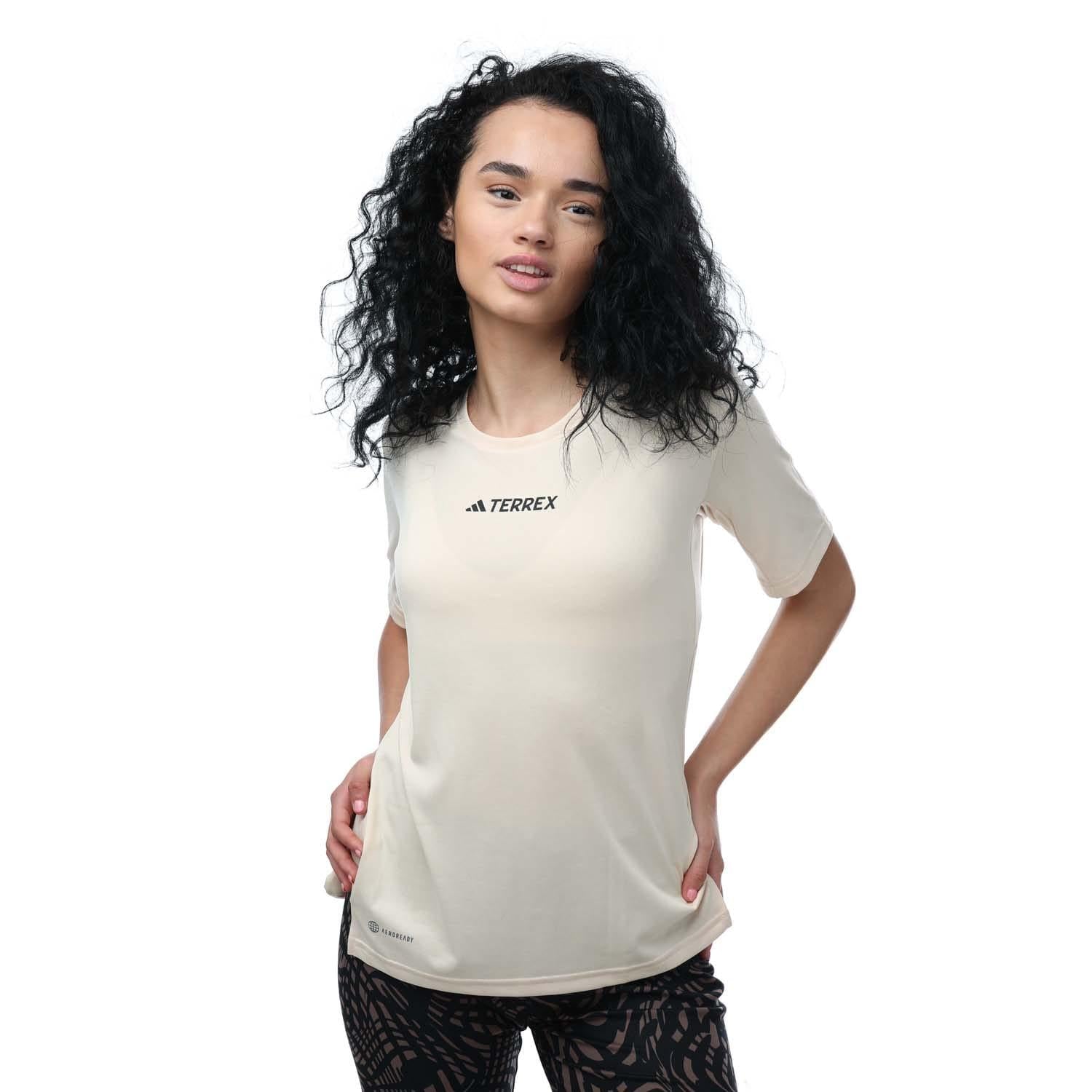 Sand - Front - Adidas Womens-Ladies Terrex T-Shirt