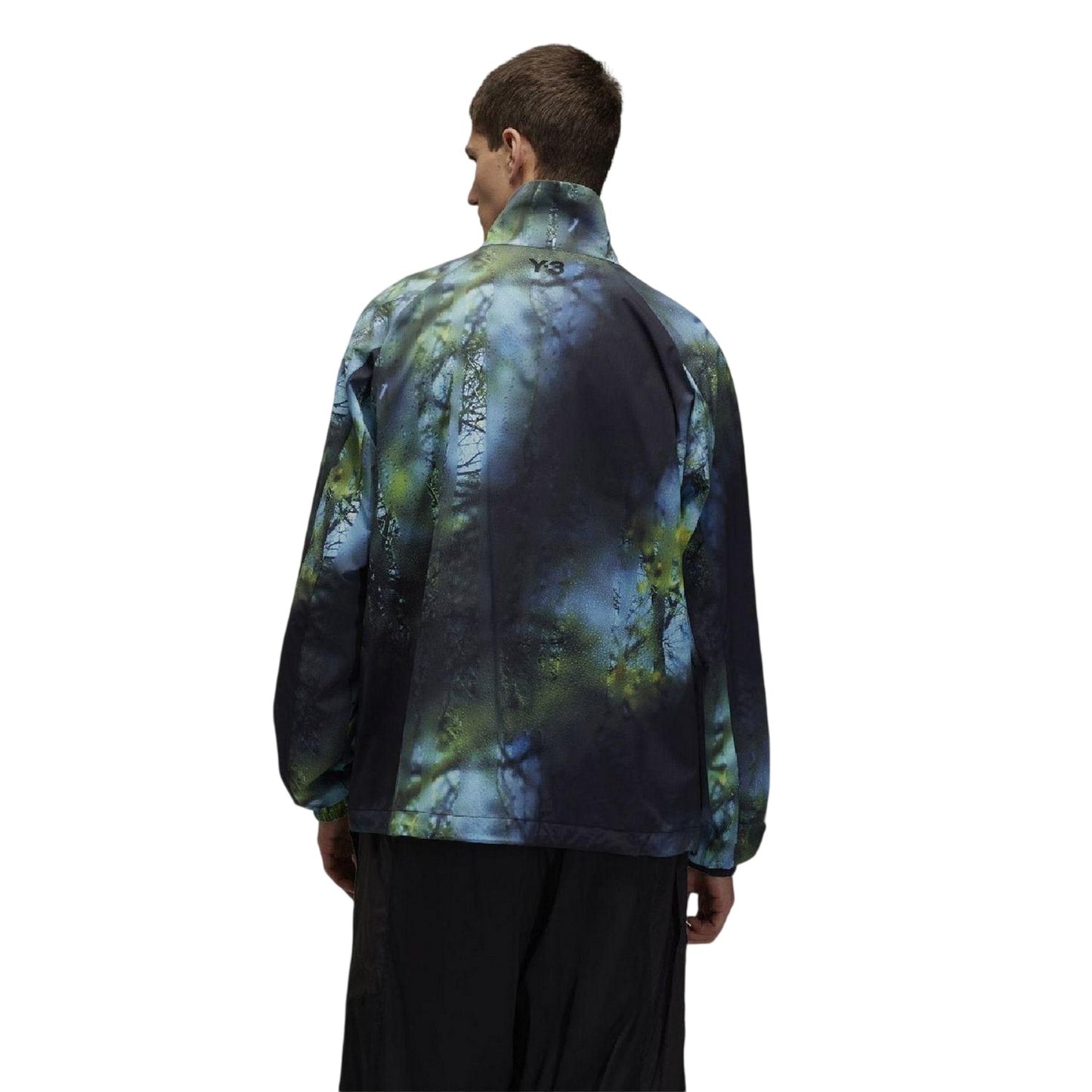Black-Green-Blue - Back - Y-3 Mens Ripstop Loose Fit Windbreaker