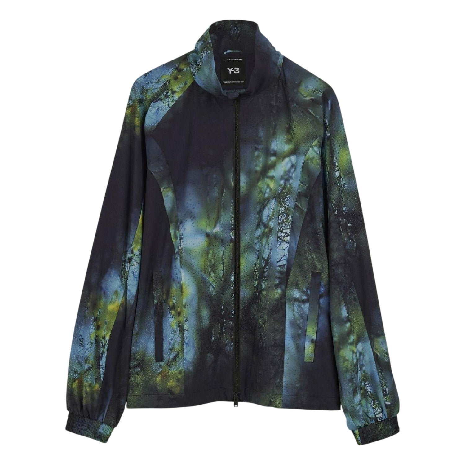 Black-Green-Blue - Front - Y-3 Mens Ripstop Loose Fit Windbreaker