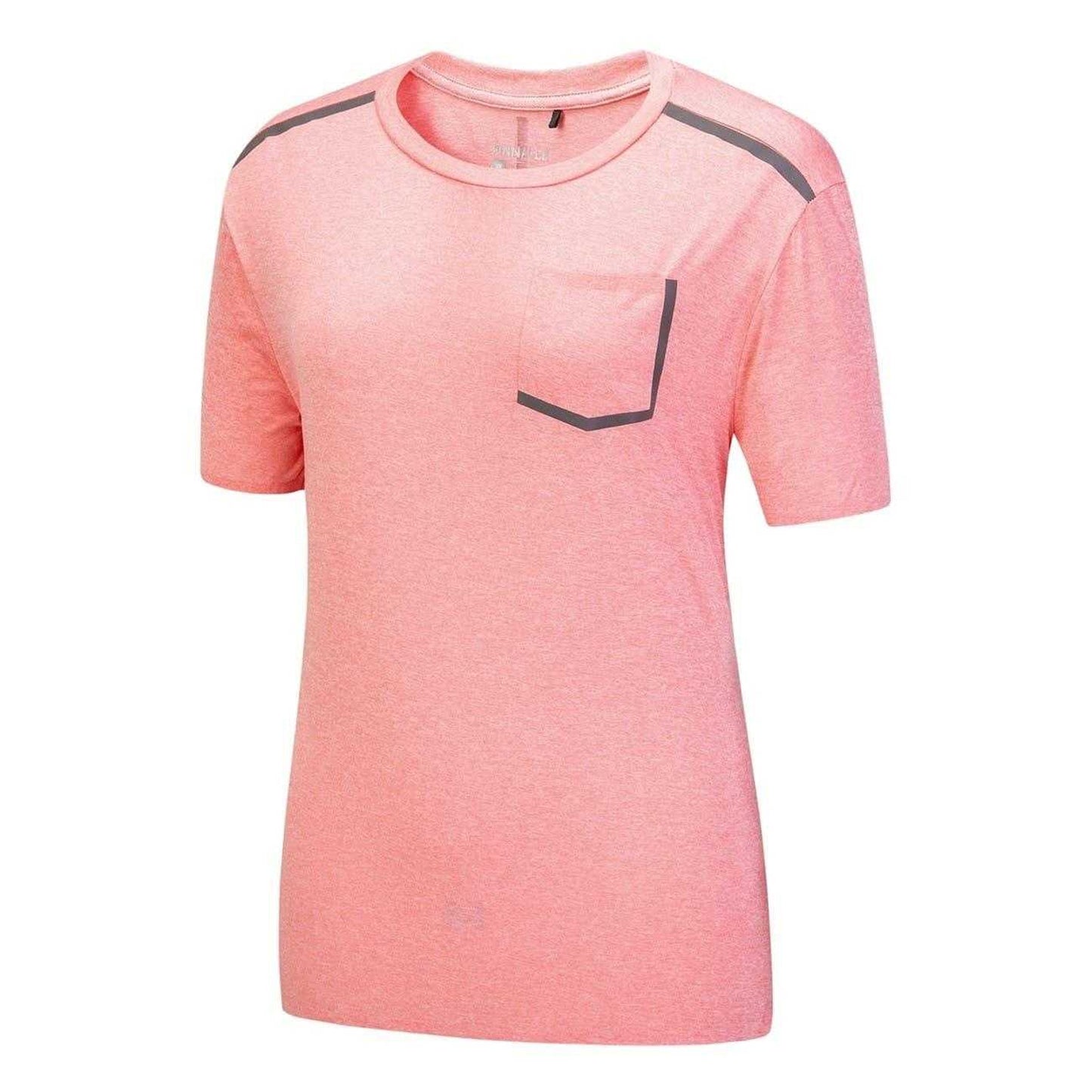 Pink - Side - Pinnacle Womens-Ladies Ultra Light Seamless T-Shirt