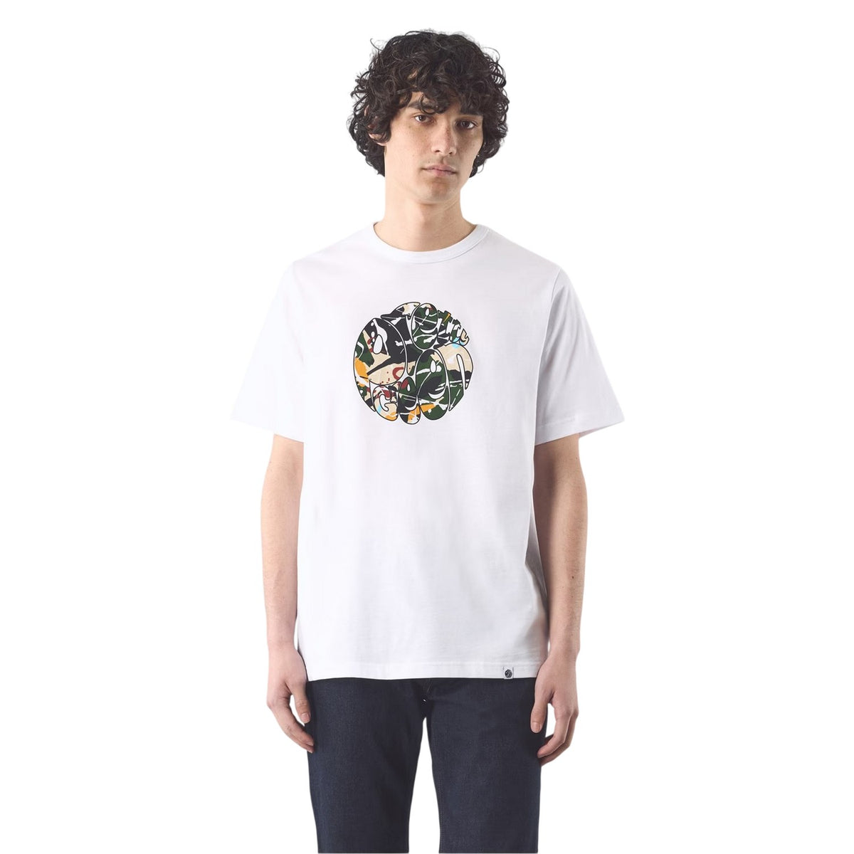White - Back - Pretty Green Mens Convergence Graphic Print Regular T-Shirt