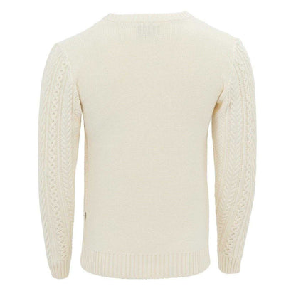 Ecru - Back - Firetrap Mens Cable Knit Cotton Jumper