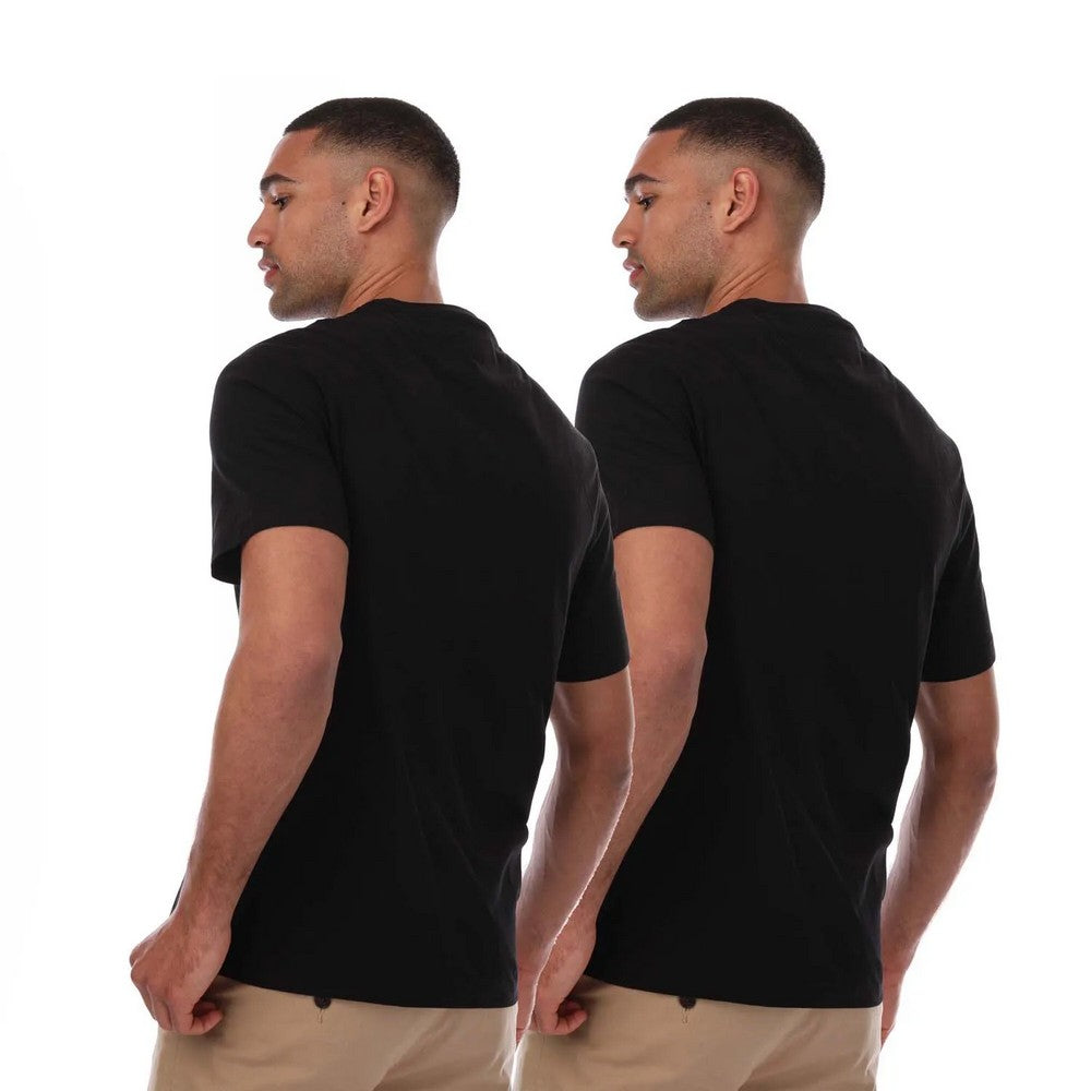 Black - Back - Farah Mens Dani T-Shirt (Pack of 2)