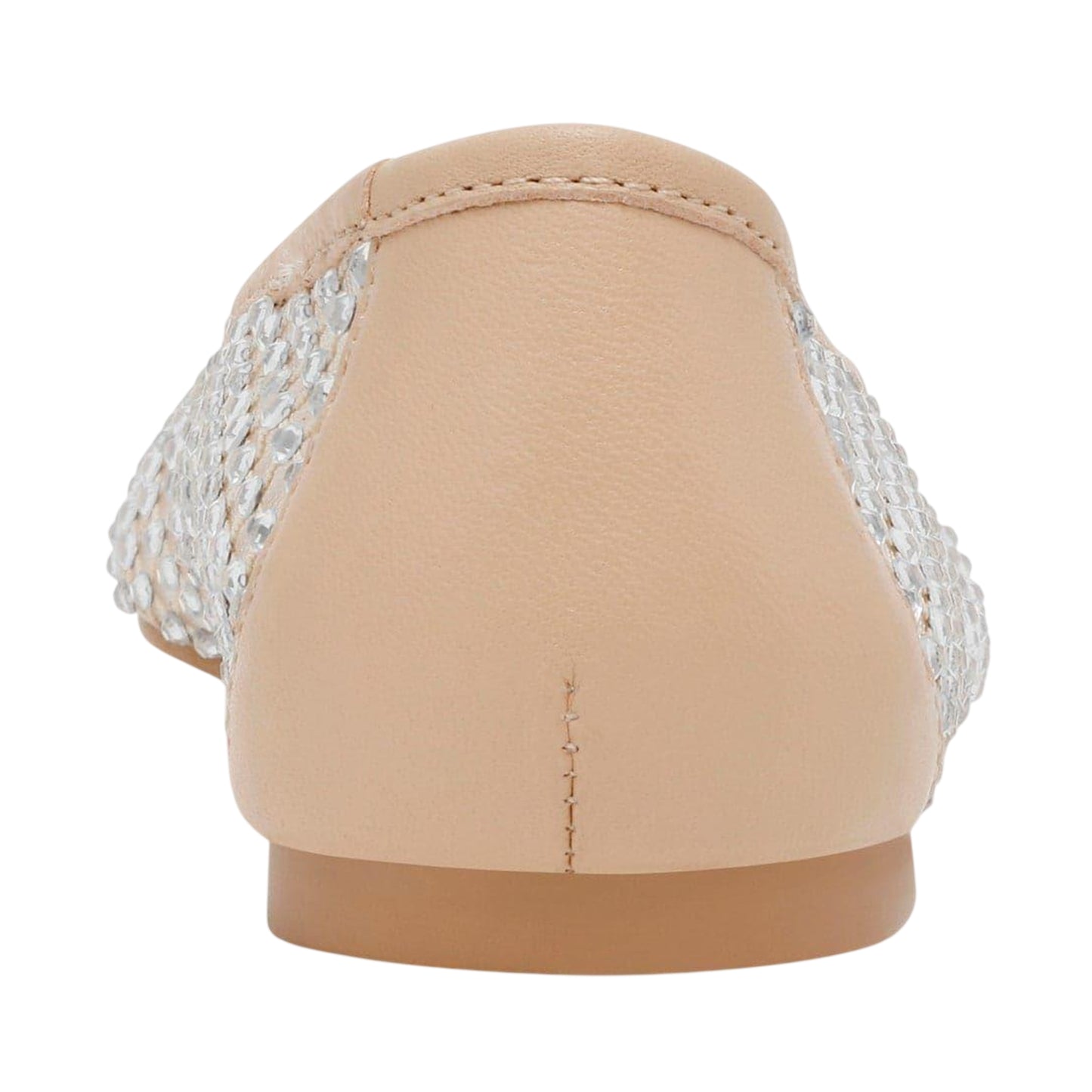 Tan - Pack Shot - Steve Madden Womens-Ladies Auden Embellished Ballet Flats