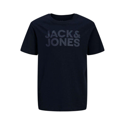 Navy Blazer - Front - Jack And Jones Childrens-Kids Cotton Regular T-Shirt