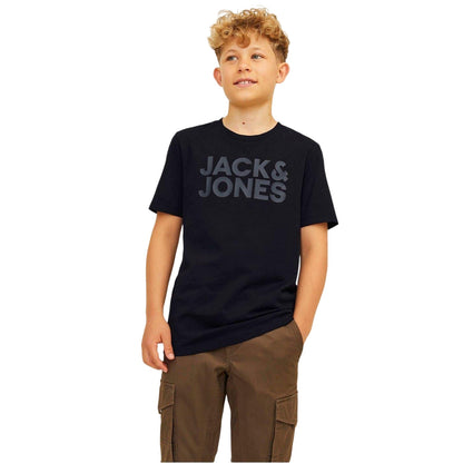 Navy Blazer - Side - Jack And Jones Childrens-Kids Cotton Regular T-Shirt