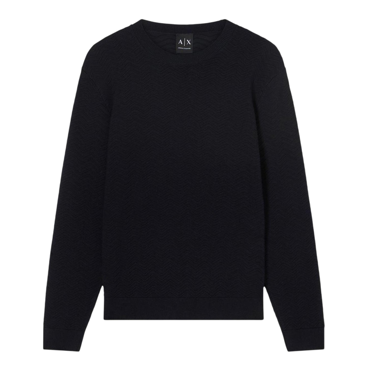 Deep Navy - Front - Armani Exchange Mens Knitted Jumper