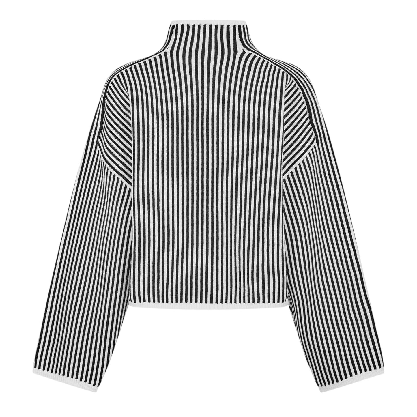 Black-White - Back - Edited Unisex Adult Nohea Knitted Jumper