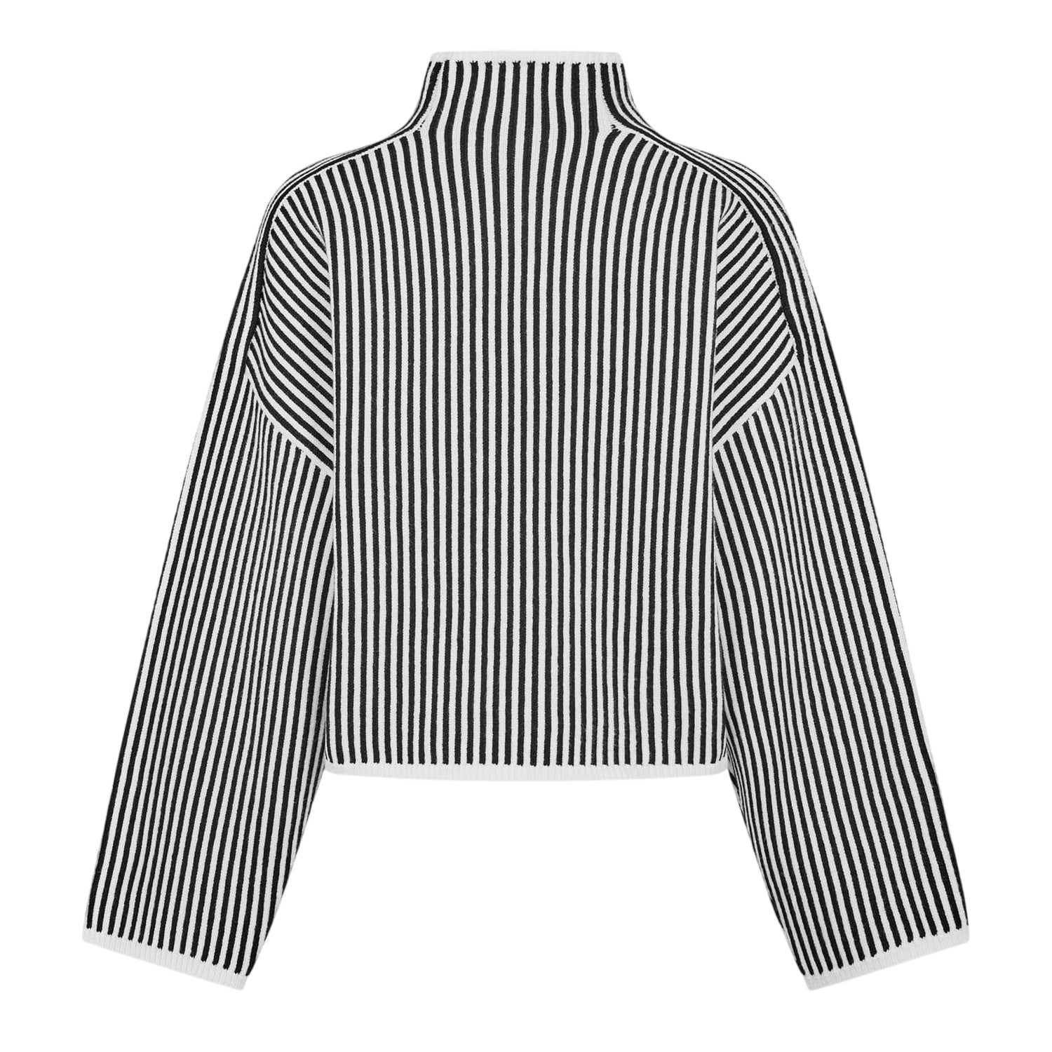 Black-White - Back - Edited Unisex Adult Nohea Knitted Jumper