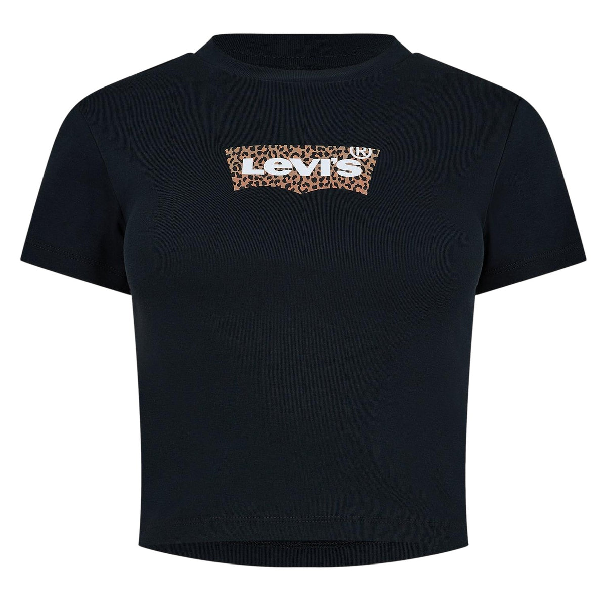 Black - Front - Levis Womens-Ladies Criss-Cross Boxy T-Shirt