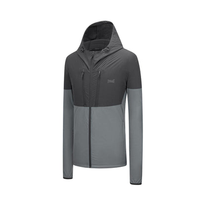 Black-Carbon - Side - Everlast Mens NRG Colour Block Hooded Track Jacket