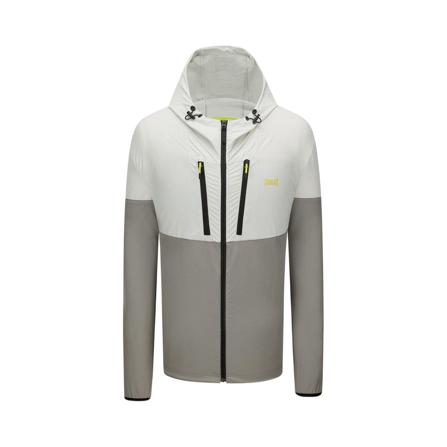 Grey - Front - Everlast Mens NRG Colour Block Hooded Track Jacket