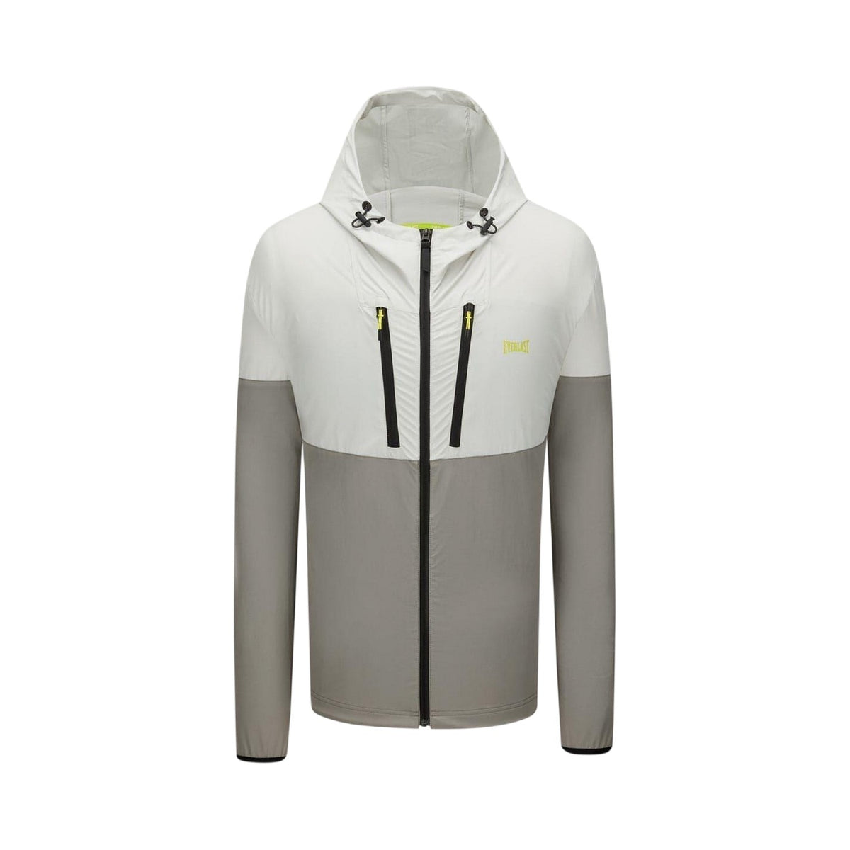 Grey - Front - Everlast Mens NRG Colour Block Hooded Track Jacket
