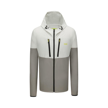 Grey - Front - Everlast Mens NRG Colour Block Hooded Track Jacket