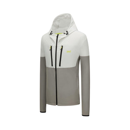 Grey - Side - Everlast Mens NRG Colour Block Hooded Track Jacket