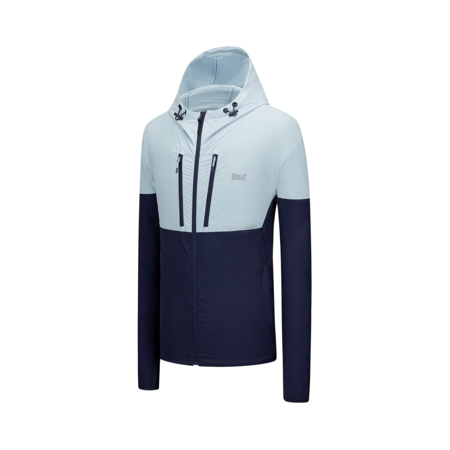 Navy-Blue - Side - Everlast Mens NRG Colour Block Hooded Track Jacket