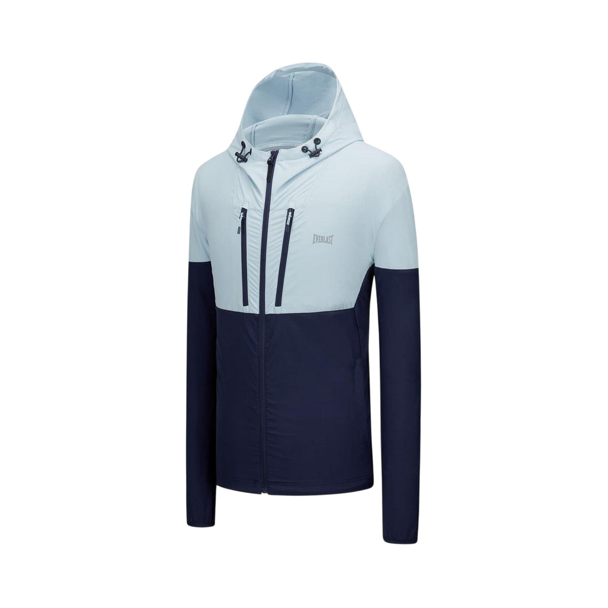 Navy-Blue - Side - Everlast Mens NRG Colour Block Hooded Track Jacket