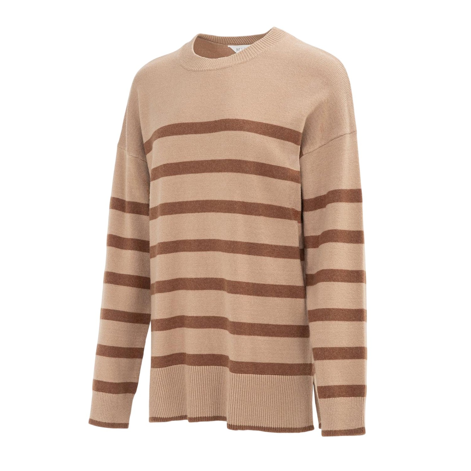 Cream - Side - Miso Womens-Ladies Stripe Jumper