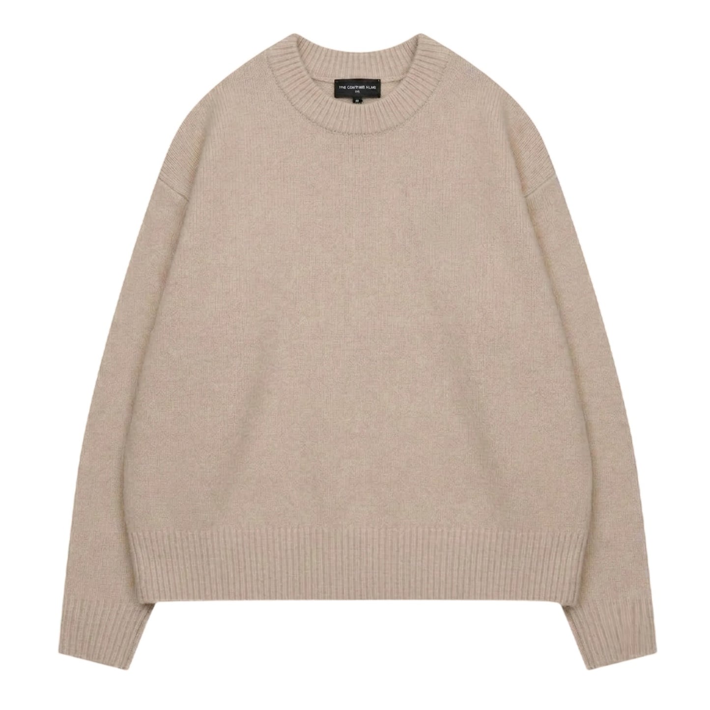 Beige - Front - Couture Mens Copyright Brushed Relaxed Fit Jumper