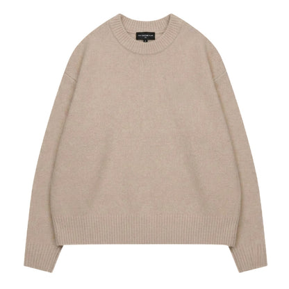 Beige - Front - Couture Mens Copyright Brushed Relaxed Fit Jumper