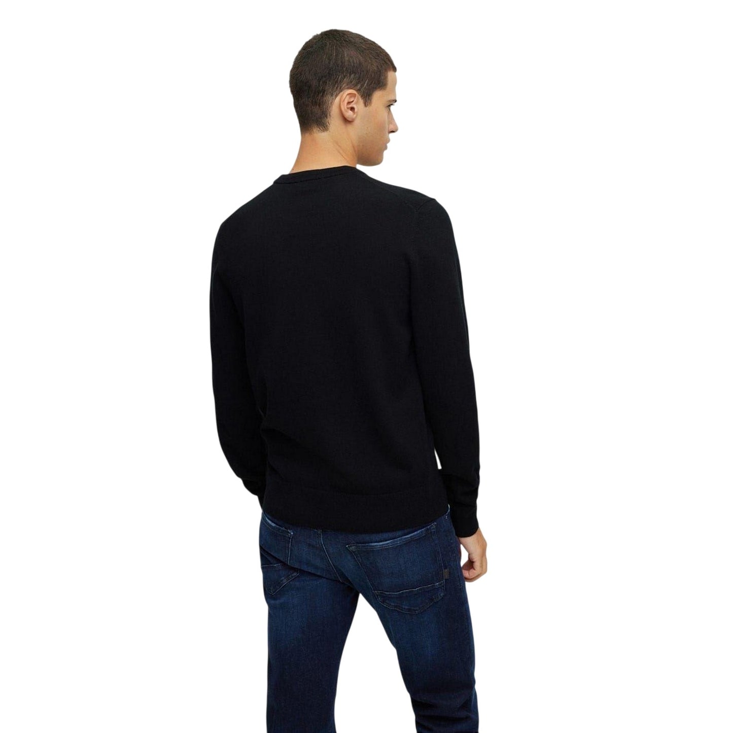 Black - Back - Boss Mens Kanovano Crew Neck Jumper