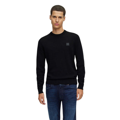 Black - Side - Boss Mens Kanovano Crew Neck Jumper