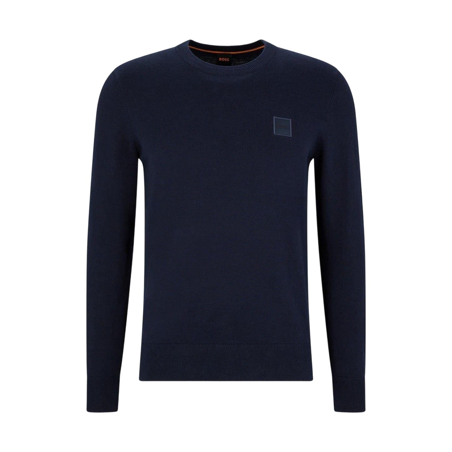 Dark Blue - Front - Boss Mens Kanovano Crew Neck Jumper