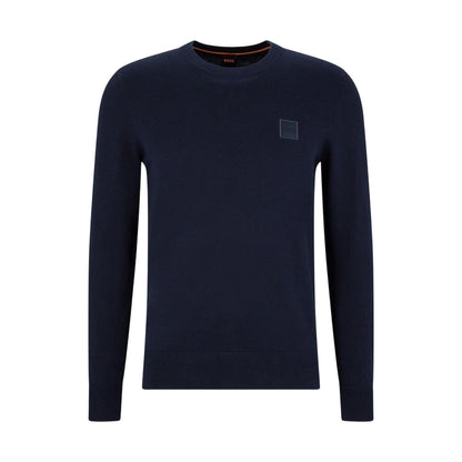 Dark Blue - Front - Boss Mens Kanovano Crew Neck Jumper