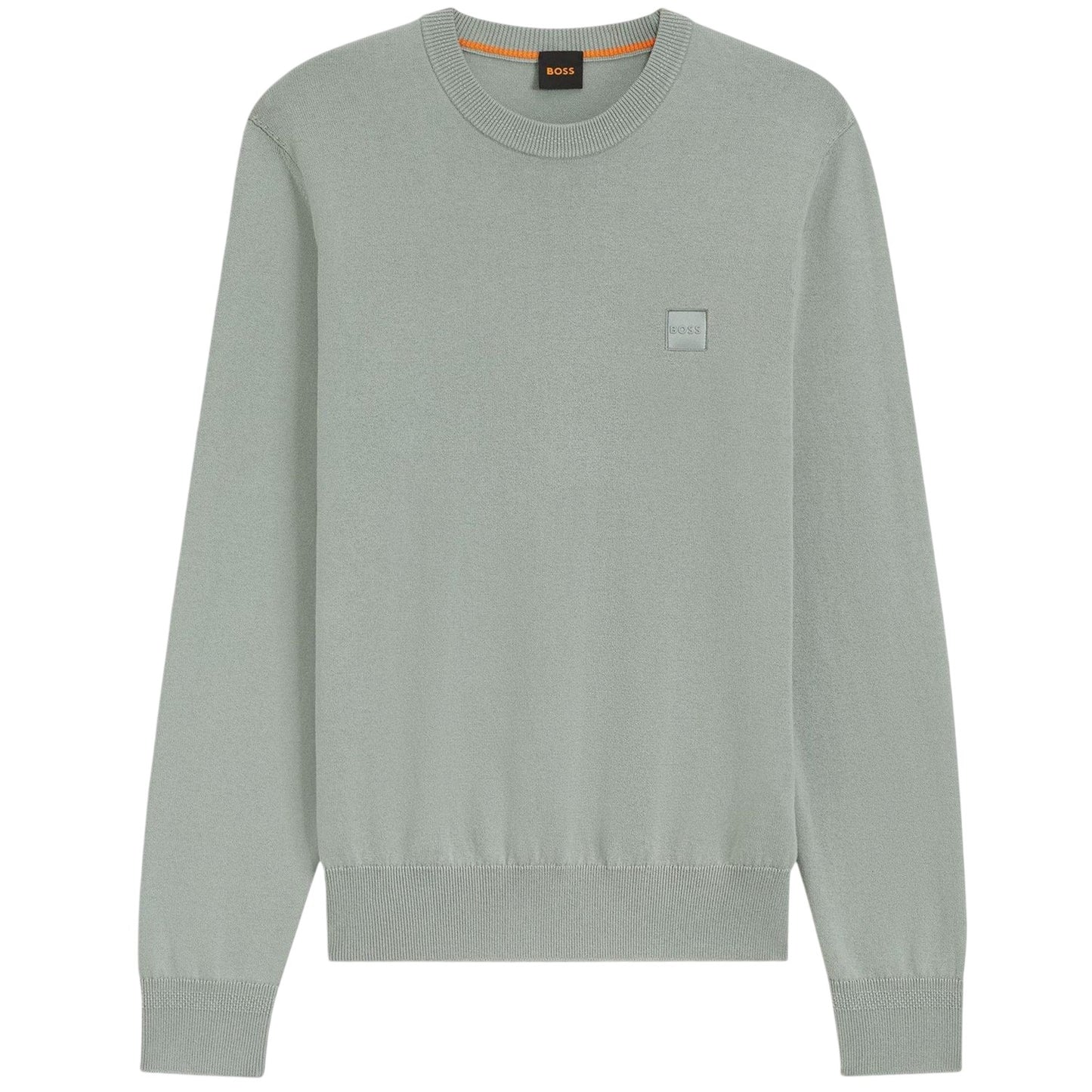 Green - Front - Boss Mens Kanovano Crew Neck Jumper