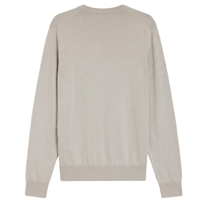 Grey - Back - Boss Mens Kanovano Crew Neck Jumper