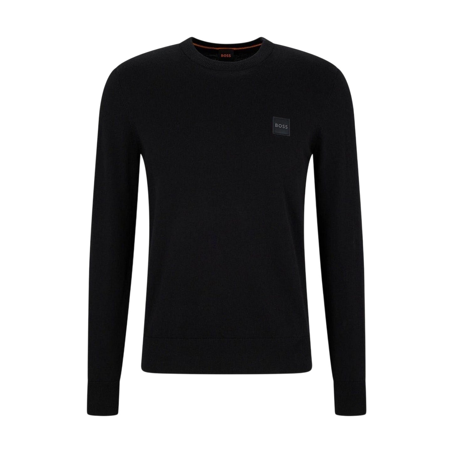 Black - Front - Boss Mens Kanovano Crew Neck Jumper
