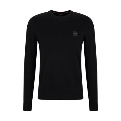 Black - Front - Boss Mens Kanovano Crew Neck Jumper