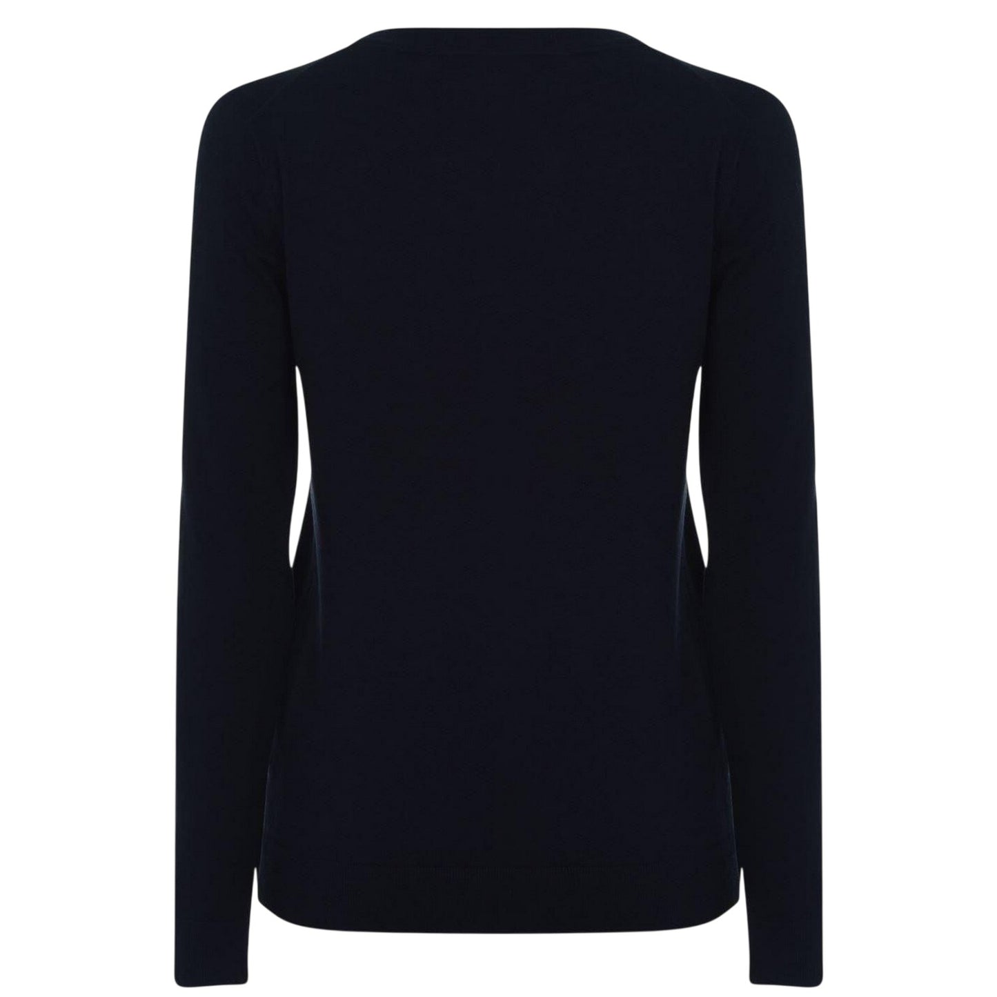 Navy - Back - Tommy Hilfiger Womens-Ladies Cotton V Neck Sweater Top