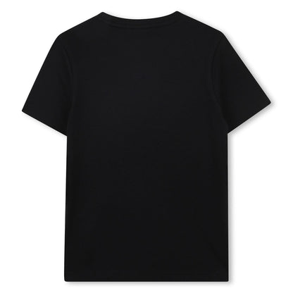 Black - Back - Boss Childrens-Kids Logo Printed Regular T-Shirt