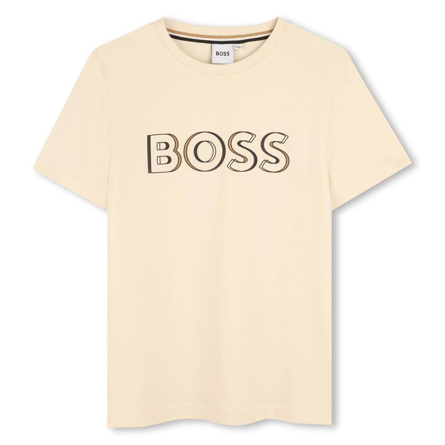 Vanilla - Front - Boss Childrens-Kids Logo Printed Regular T-Shirt
