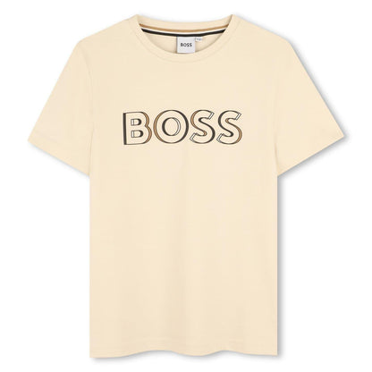 Vanilla - Front - Boss Childrens-Kids Logo Printed Regular T-Shirt