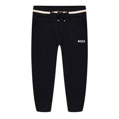 Black - Front - Boss Baby Logo Side Pocket Joggers