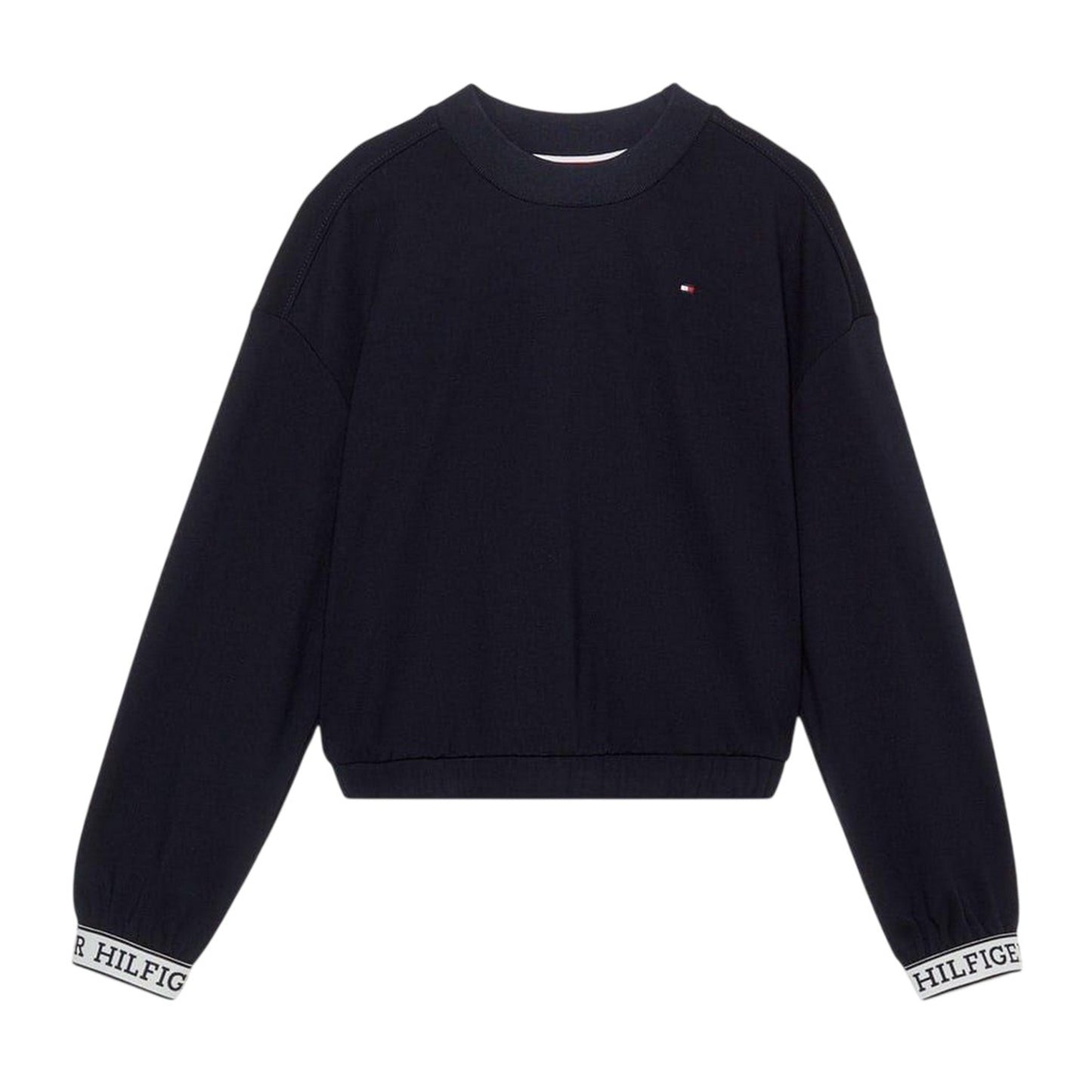 Desert Sky - Front - Tommy Hilfiger Childrens-Kids Tape Crew Neck Jumper