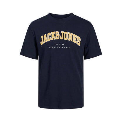 Navy Blazer - Front - Jack And Jones Mens Varsity Cotton Plus T-Shirt